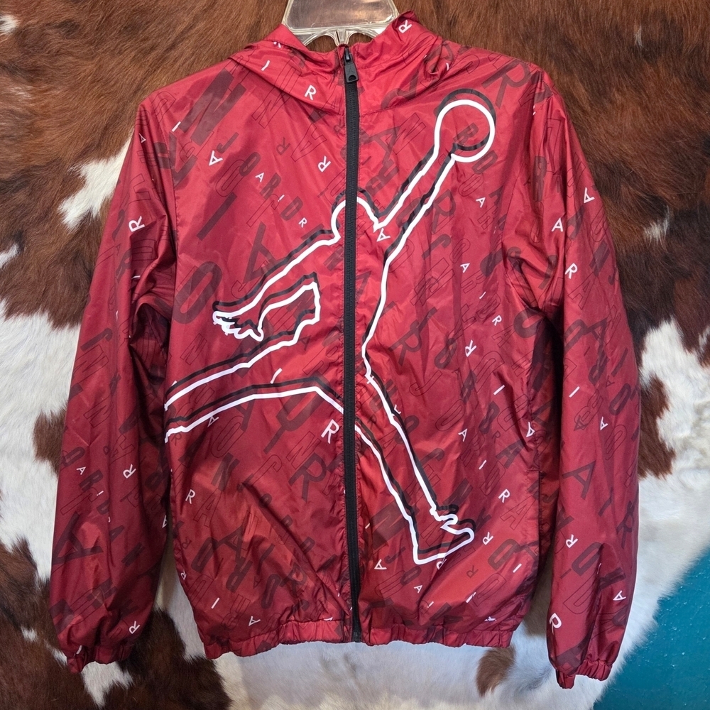 Jordan Red Graphic Windbreaker Jacket